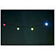 Luz de Natal 20 esferas 5 cm 80 LEDs multicor 6,65 m interior/exterior s1