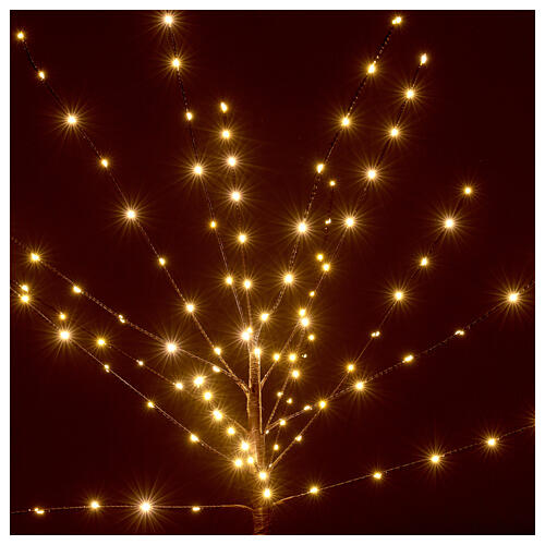 Árbol luminoso marrón 80 led luz cálida 75 cm int ext 2