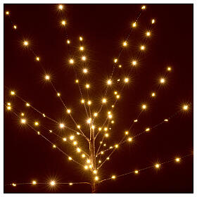 LED tree brown 80 LEDs in warm white 75 cm indoor outdoor