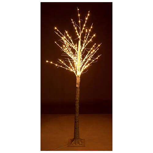 White tree with 210 warm white nanoLEDs 150 cm indoor/outdoor 1