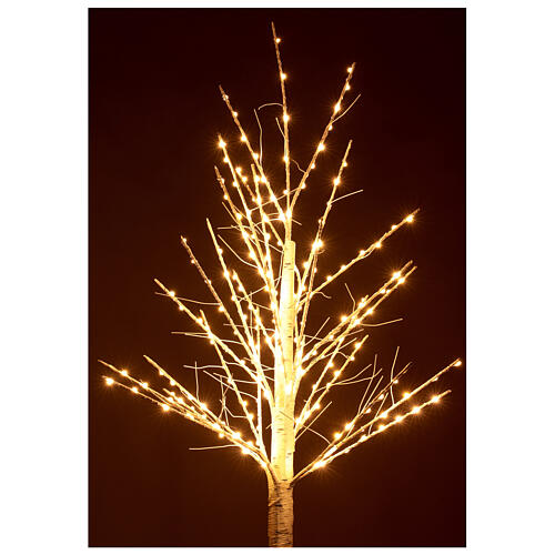 White tree with 210 warm white nanoLEDs 150 cm indoor/outdoor 2