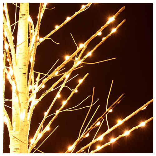 White tree with 210 warm white nanoLEDs 150 cm indoor/outdoor 4