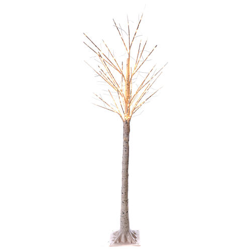 White tree with 210 warm white nanoLEDs 150 cm indoor/outdoor 5