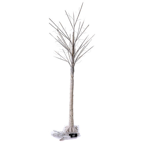 White tree with 210 warm white nanoLEDs 150 cm indoor/outdoor 6