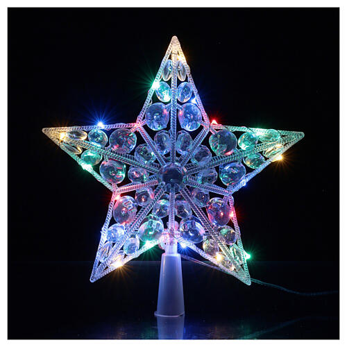 Star Christmas tree topper LED 20 multi-color lights 22 cm indoor use 3