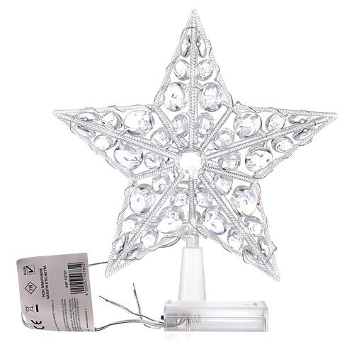 Star Christmas tree topper LED 20 multi-color lights 22 cm indoor use 4