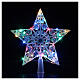 Star Christmas tree topper LED 20 multi-color lights 22 cm indoor use s1