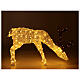 Lighted Deer grazing 100 cm glitter wire 200 LED warm white indoor outdoor s3