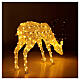 Lighted Deer grazing 100 cm glitter wire 200 LED warm white indoor outdoor s4