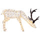 Lighted Deer grazing 100 cm glitter wire 200 LED warm white indoor outdoor s5