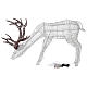 Lighted Deer grazing 100 cm glitter wire 200 LED warm white indoor outdoor s6