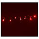 Cadena luminosa 100 led rojo 5 cm juegos luz int ext s2