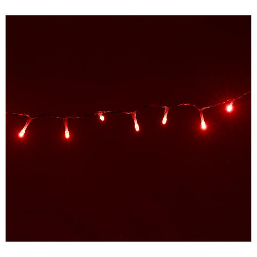 Catena luminosa 100 led rosso 5 m giochi luce int est 2