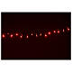 Catena luminosa 100 led rosso 5 m giochi luce int est s1