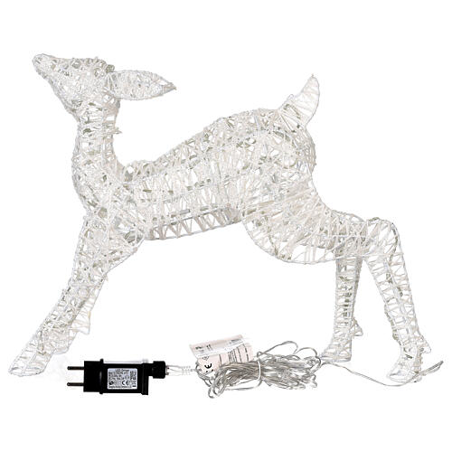 Illuminated fawn with 50 cold white leds 39x48x14 6