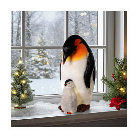 Penguins, mum with baby, Christmas LED light, 60x30x35 cm, OUTDOOR