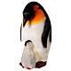 Luz Navidad mamá pingüino con cría 60x30x35 cm LED exterior s4