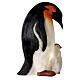 Luz Navidad mamá pingüino con cría 60x30x35 cm LED exterior s7