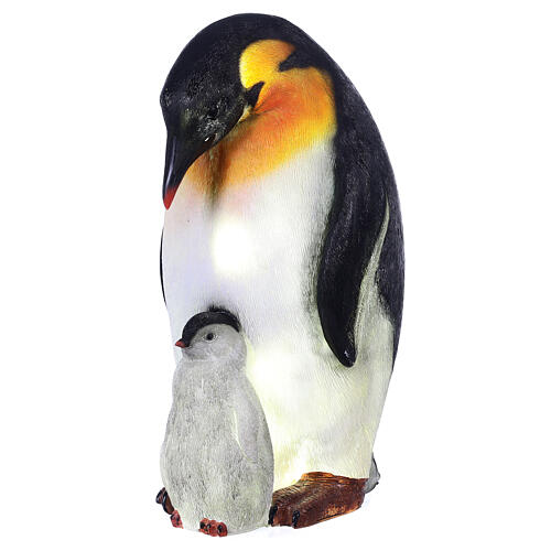 Lumière Noël pingouins maman avec petit 60x30x35 cm LED extérieur 2