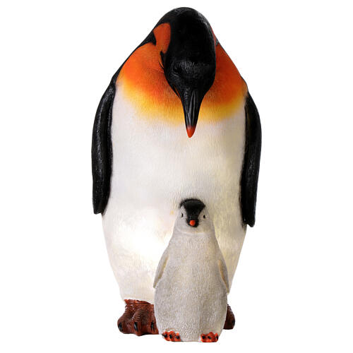Lumière Noël pingouins maman avec petit 60x30x35 cm LED extérieur 2