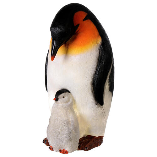 Pinguim mãe com filhote decoração luminosa de Natal LED para exterior, 60x27x36,5 cm 3
