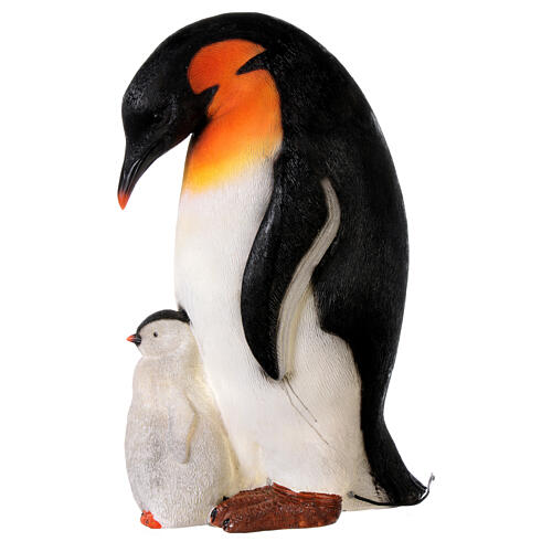 Pinguim mãe com filhote decoração luminosa de Natal LED para exterior, 60x27x36,5 cm 4