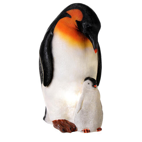 Pinguim mãe com filhote decoração luminosa de Natal LED para exterior, 60x27x36,5 cm 5