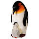 Pinguim mãe com filhote decoração luminosa de Natal LED para exterior, 60x27x36,5 cm s3