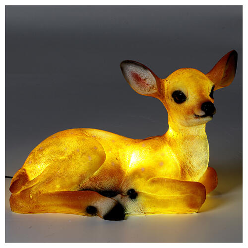 Christmas LED light, seated fawn, 35x60x25 cm, OUTDOOR 1