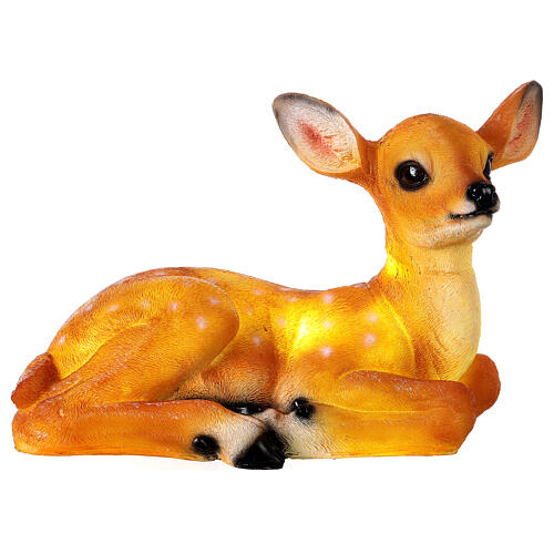 Christmas fawn decoration sitting 35x60x25 cm outdoor LED 2