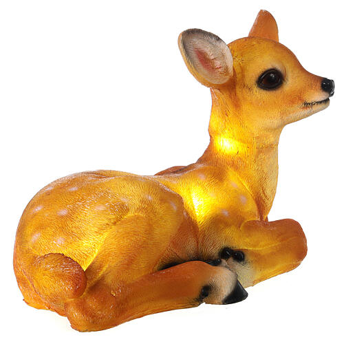 Christmas fawn decoration sitting 35x60x25 cm outdoor LED 5