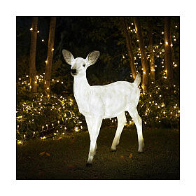 Faon debout lumière Noël LED 70x55x20 cm extérieur