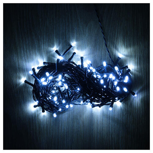 Christmas lights, 100 cold white LEDs, 10 m, light shows, timer, indoor/outdoor 1