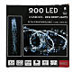Cold white LED waterfall, 200 lights, 2 m, indoor/outdoor s4