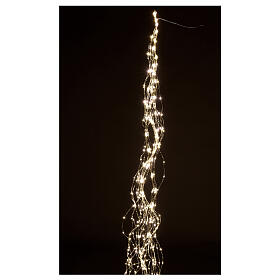 Kurtyna świetlna, 200 ciepłych białych LED na przewodach miedzianych, długość 2 m