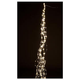 Warm white LED waterfall, 450 lights, 2.5 m, indoor/outdoor