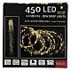 Warm white LED waterfall, 450 lights, 2.5 m, indoor/outdoor s4