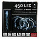 Cascade lumineuse couleur blanc froid 450 LEDs 2,5 m intérieur/extérieur s5