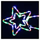 Comet with double star, LED tube, multicoloured, 30x80 cm, indoor/outdoor s2