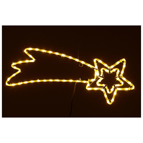 Sternschnuppe mit Lichtröhre 72 LEDS warmweiß, 30x80 cm 4