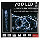 Cold white LED waterfall,700 lights, 2.5 m, indoor/outdoor s5