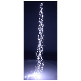 Illuminazione cascata led bianco 700 luci 2,5 m trasformatore esterno interno