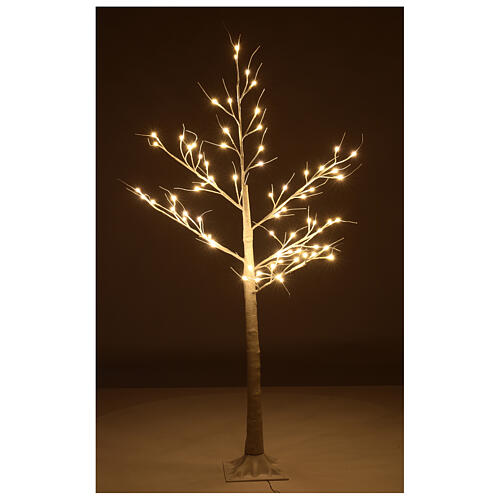 Sapin de Noël stylisé 150 cm 72 LEDs blanc chaud int/ext 1