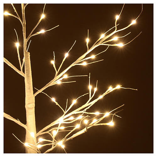 Birch tree stylized 150 cm 72 LEDs warm white indoor outdoor 3
