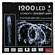 Cold white LED waterfall,1200 lights, 4 m, indoor/outdoor s5