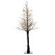 Albero Twig 150 cm 70 led particolari bianchi Natale interno s3
