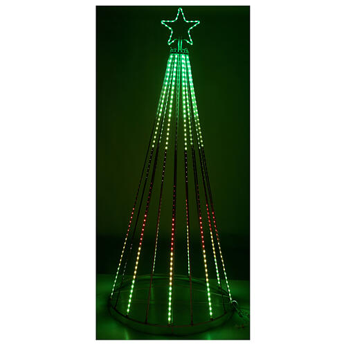 Árvore de Natal vídeo tapelight RGB 240 cm controle remoto 1036 LED int/ext 9