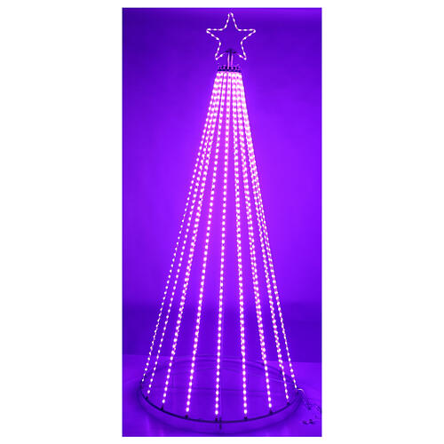 LED Christmas tree rainbow tape light RGB 240 cm remote 1036 LEDS indoor outdoor 8