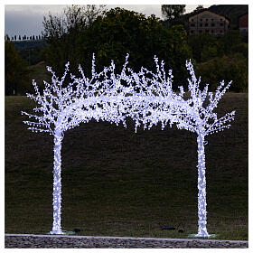 Arch of illuminated trees, 3600 LED lights, 250x300 cm, outdoor decoration