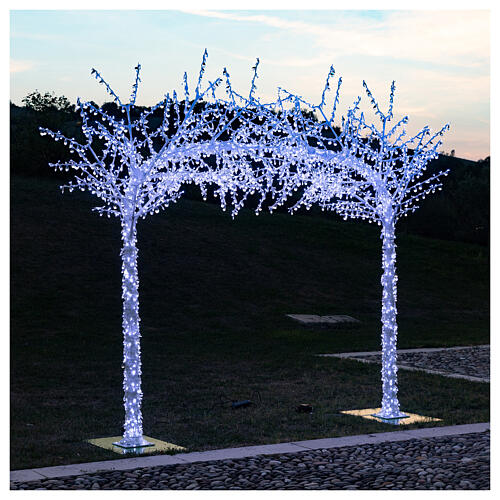 Arch of illuminated trees, 3600 LED lights, 250x300 cm, outdoor decoration 3